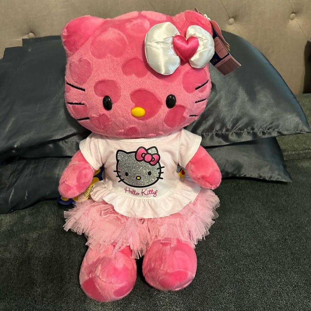 Build A Bear Disney Pink and White Hello Kitty Plush